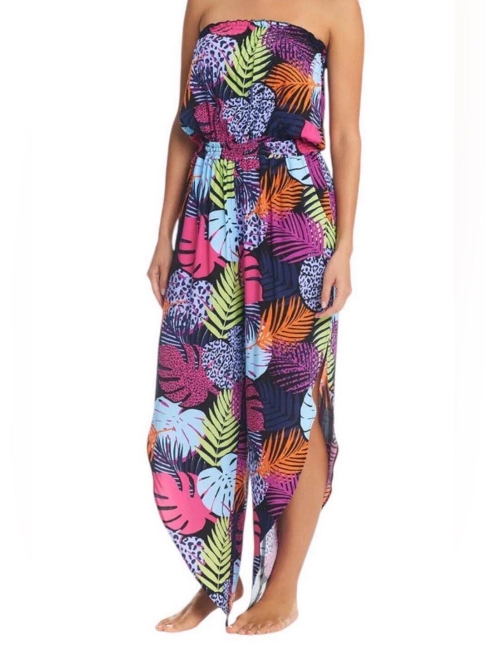 BAR III Strapless Cover-up Jumpsuit MED
